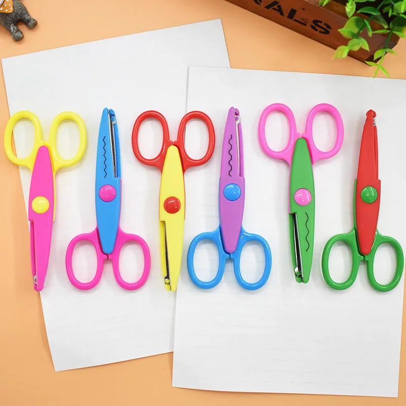 DIY поделка из пластмассы ножницы для бумаги Резак скрапбукинга Детский подарок
