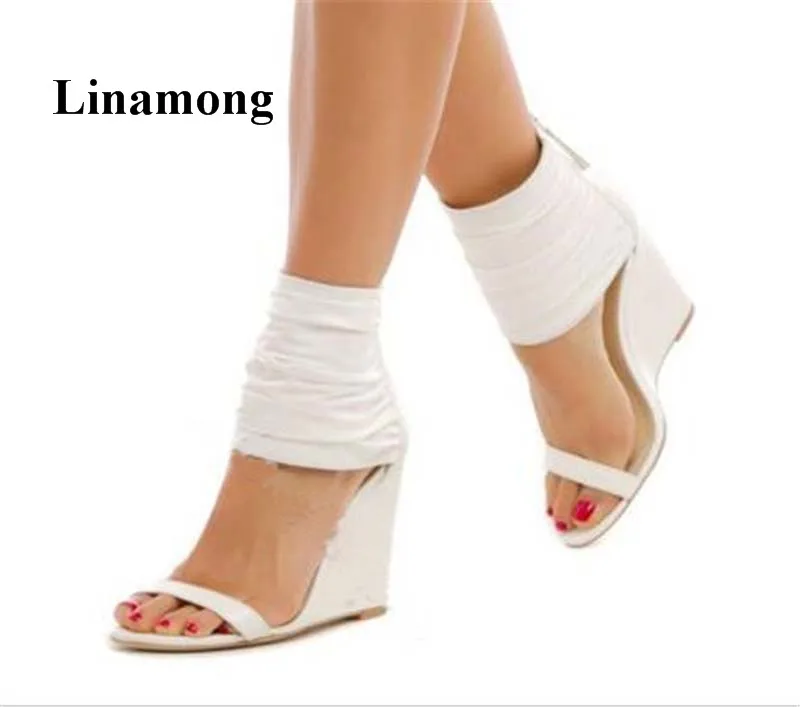 2018 Summer Classic Wedges Heel Sandals Ankle Patchwork Solid Rear Zipper Women Sandals Cover Heel Wedges Fashion Sandals
2018 Summer Classic Wedges Heel Sandals Ankle Patchwork Solid Rear Zipper Women Sandals Cover Heel Wedges Fashion Sandals