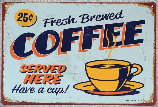 1 pc Brewed fresh coffee served here Tin Plate Sign plate wall plaques man cave Decoration Art Dropshipping Poster metal
1 pc Brewed fresh coffee served here Tin Plate Sign plate wall plaques man cave Decoration Art Dropshipping Poster metal