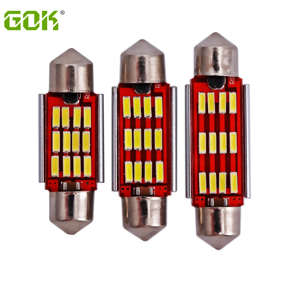 4pcs Led Dome festoon 4014 smd 12led No Polarity Canbus c5w led 36mm 39mm 42mm Festoon LED Bulb For European License Plate Light
4pcs Led Dome festoon 4014 smd 12led No Polarity Canbus c5w led 36mm 39mm 42mm Festoon LED Bulb For European License Plate Light