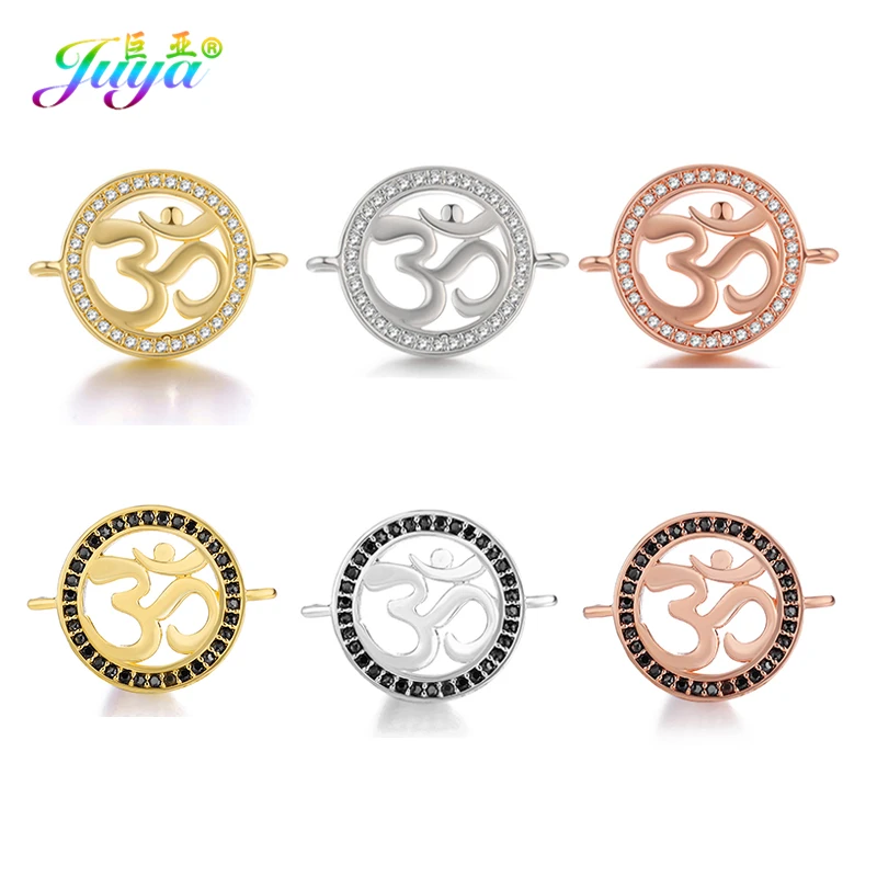 Juya DIY Hinduism Jewelry Accessories Micro Pave Zircon OM Connector Charms Fit Handmade Bracelets Necklace Earrings Making
Juya DIY Hinduism Jewelry Accessories Micro Pave Zircon OM Connector Charms Fit Handmade Bracelets Necklace Earrings Making