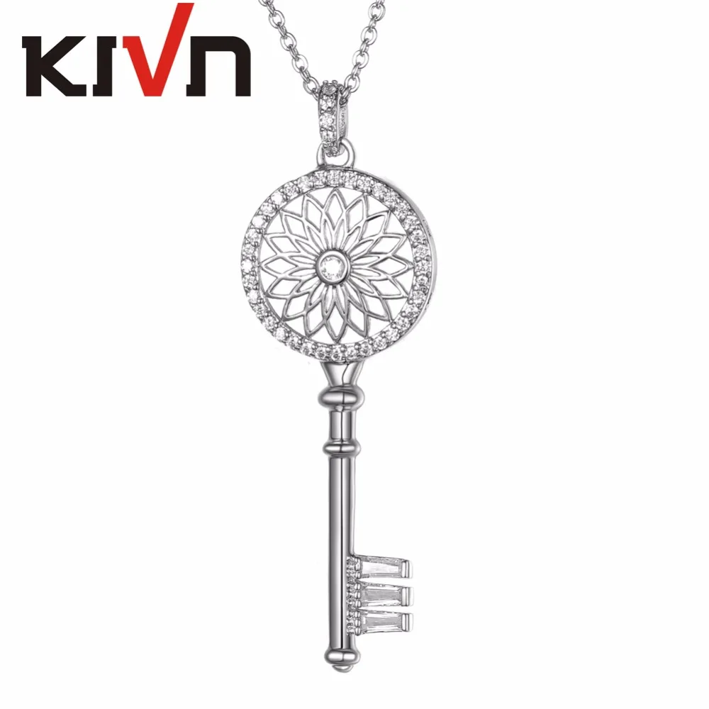KIVN Fashion Jewelry Lotus Cubic Zirconia Womens Girls Bridal Wedding Key Pendant Necklaces Birthday Gifts 6pcs Lot Wholesale
KIVN Fashion Jewelry Lotus Cubic Zirconia Womens Girls Bridal Wedding Key Pendant Necklaces Birthday Gifts 6pcs Lot Wholesale