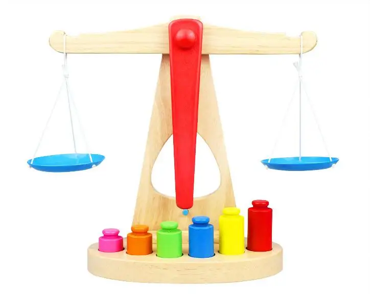 

1 Set Kitchen Toy Professional Montessori Materials Wooden Scale Development Center To Promote Children Balance Simulation Tool