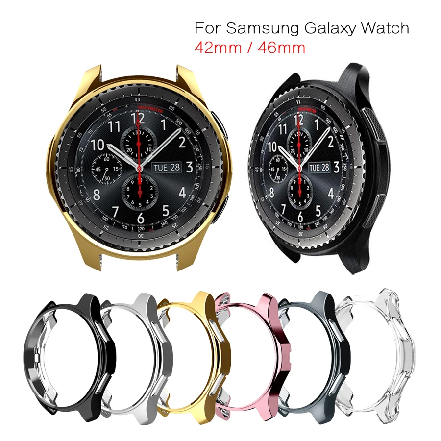 Protective Case for Samsung Galaxy Watch 42mm/46mm Soft TPU Plated Watch Cover Frame Skin Protector for Samsung Gear S3 Frontier
Protective Case for Samsung Galaxy Watch 42mm/46mm Soft TPU Plated Watch Cover Frame Skin Protector for Samsung Gear S3 Frontier