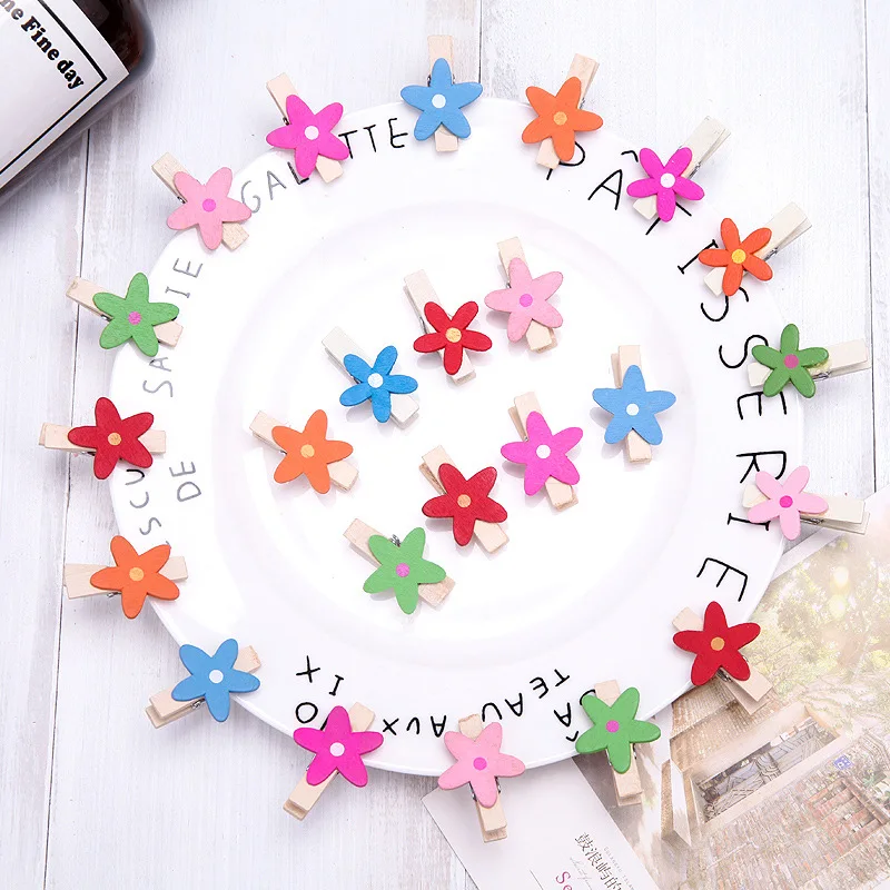 1set(6pcs) Cute Kawaii colorful mini flower Wood Memo Paper Clip Lovely Star Photo Clips For Message Decoration Office
1set(6pcs) Cute Kawaii colorful mini flower Wood Memo Paper Clip Lovely Star Photo Clips For Message Decoration Office