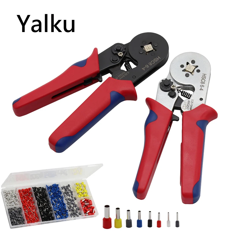 Yalku with 1200 Wire Terminal Crimping Tools Pliers 0.25-10mm2 Crimper Plier Set Self-adjusting Crimping Pliers Hand Tool
Yalku with 1200 Wire Terminal Crimping Tools Pliers 0.25-10mm2 Crimper Plier Set Self-adjusting Crimping Pliers Hand Tool