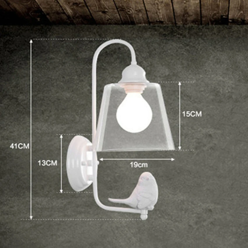 Modern White Led Wall Lamp Clear Glass Lampshade Sconce Bedroom Stair Loft Wall Light Resin Bird Home Deco Lighting E27 110-240V
Modern White Led Wall Lamp Clear Glass Lampshade Sconce Bedroom Stair Loft Wall Light Resin Bird Home Deco Lighting E27 110-240V