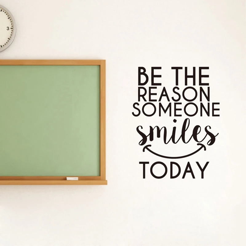 

Be The Reason Someone Smiles Today Wall Art Decal Educational Teacher Vinyl Sticker School Classroom Wall Mural Art Decals Decor