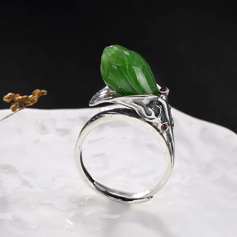 Anel Feminino Real Women Jasper 2018 New S925 Pure Antique Mosaic Natural Jade Jasmine Orchid Lady High-end Open Ring Wholesale
Anel Feminino Real Women Jasper 2018 New S925 Pure Antique Mosaic Natural Jade Jasmine Orchid Lady High-end Open Ring Wholesale