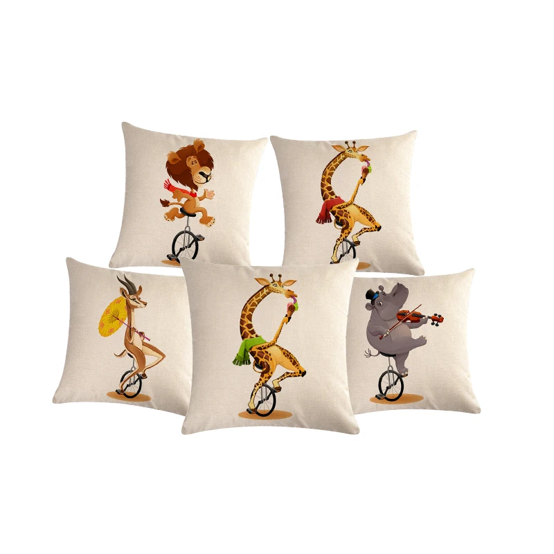 Cartoon Animal Elephant Giraffe Sofa Car Waist Decorative Throw Pillows Case Cushion Cover 45x45cm Lion Deer Party Home Decor
Cartoon Animal Elephant Giraffe Sofa Car Waist Decorative Throw Pillows Case Cushion Cover 45x45cm Lion Deer Party Home Decor