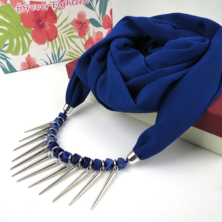 Punk Type Women Sexy Scarf Necklace Multi Layers Nail Pendant Resin Beads Necklaces Vintage Statement Accessories Collier
Punk Type Women Sexy Scarf Necklace Multi Layers Nail Pendant Resin Beads Necklaces Vintage Statement Accessories Collier