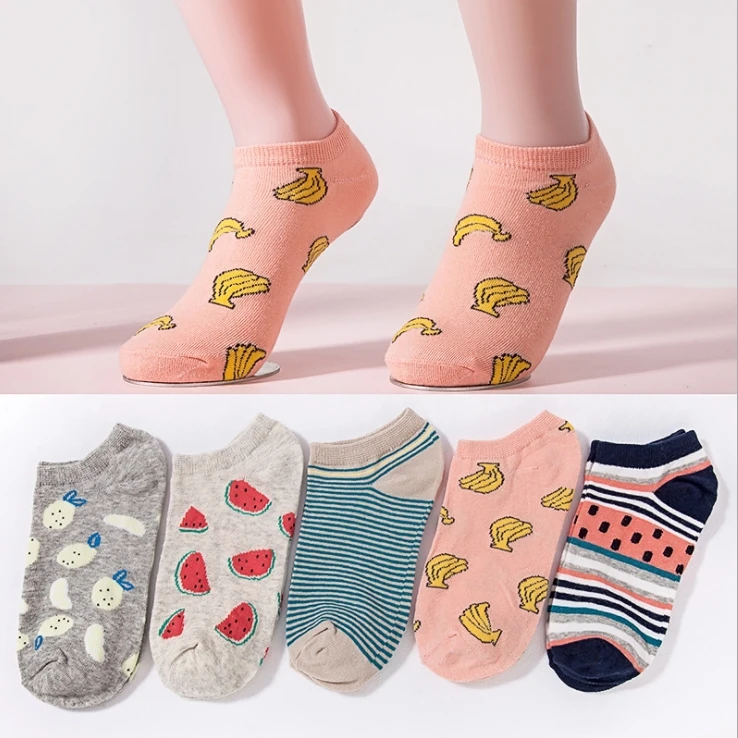 Women Cute Socks Harajuku Cartoon BananaWatermelon Casual Cotton Happy Funny Female Ankle Socks Thin Summer Low Cut Style
Women Cute Socks Harajuku Cartoon BananaWatermelon Casual Cotton Happy Funny Female Ankle Socks Thin Summer Low Cut Style