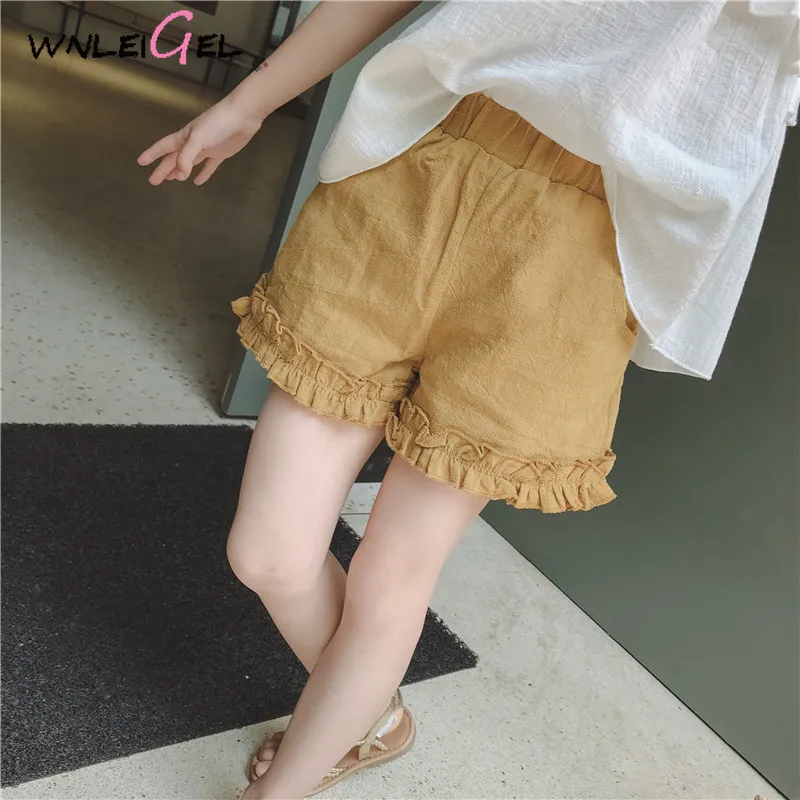 WLG girls summer shorts kids yellow solid ruffle casual shorts baby all match cotton trousers children clothes
WLG girls summer shorts kids yellow solid ruffle casual shorts baby all match cotton trousers children clothes