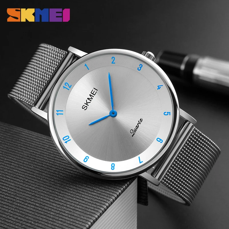 SKMEI Simple Ultra Thin Quartz Watch Stainless Steel Men's Watches Mesh Strap Fashion Waterproof Clock Male Casual Wristwatches
SKMEI Simple Ultra Thin Quartz Watch Stainless Steel Men's Watches Mesh Strap Fashion Waterproof Clock Male Casual Wristwatches