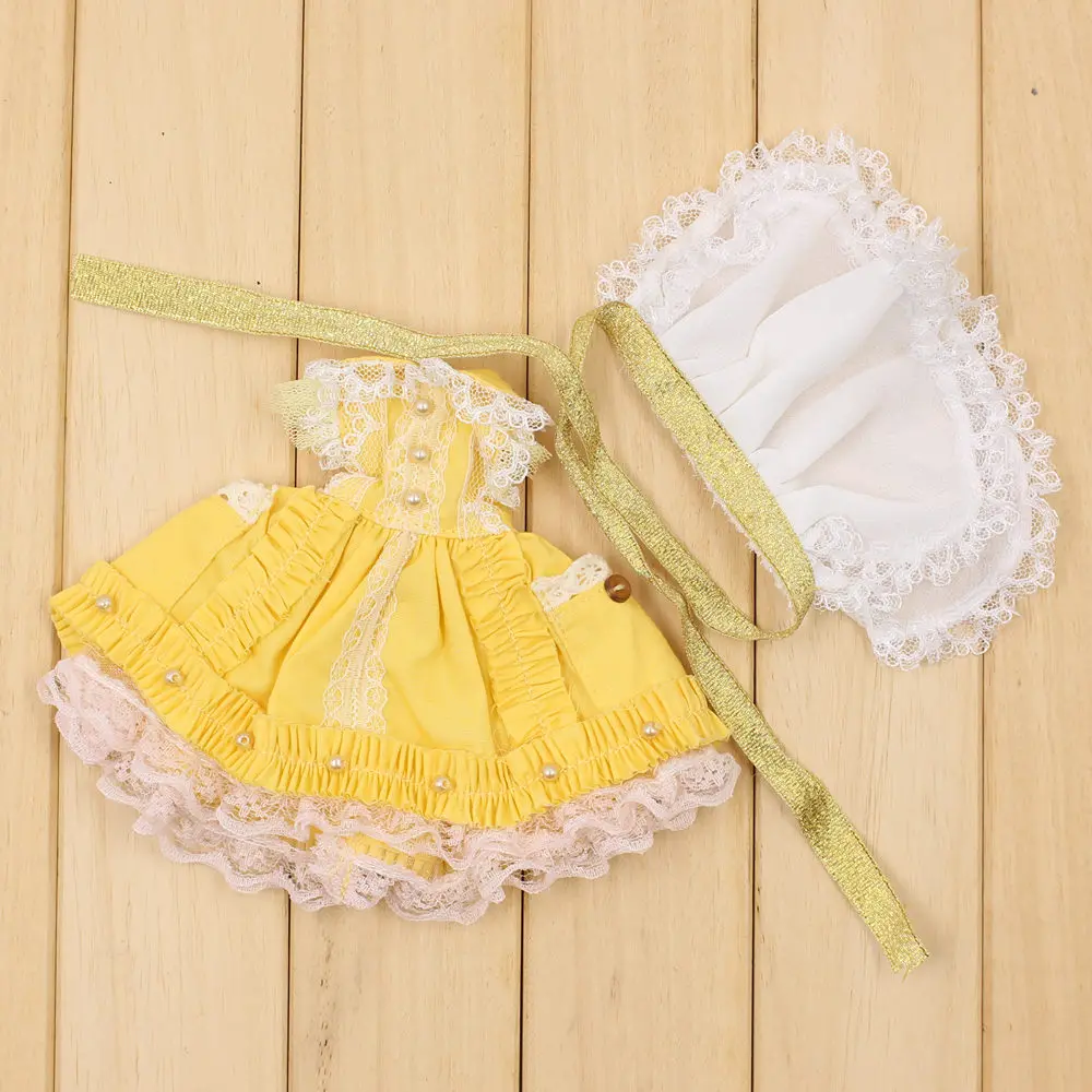Outfits for Blyth doll Yellow princess dress inclduing Lace apron suit for 1/6 BJD icy dbs azone
Outfits for Blyth doll Yellow princess dress inclduing Lace apron suit for 1/6 BJD icy dbs azone