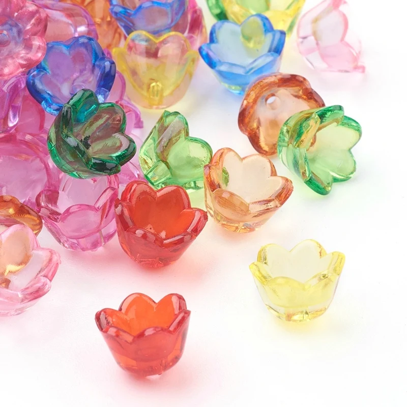10x6mm Mix color Transparent Dyed Acrylic Flower Beads for jewelry making accessories DIY Crafts about1900pcs/500g F80
10x6mm Mix color Transparent Dyed Acrylic Flower Beads for jewelry making accessories DIY Crafts about1900pcs/500g F80