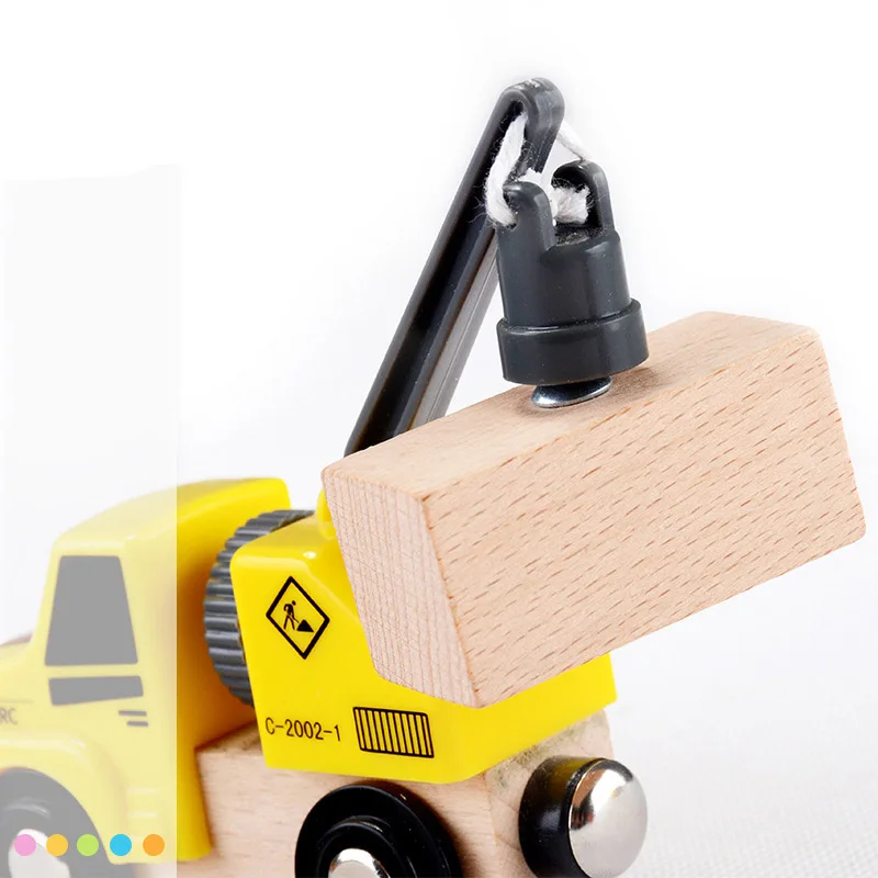 3 шт./лот деревянный поезд серии строительные игрушечные автомобили магнитные