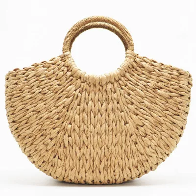 2018 hot Handmade Bag Women Beach Weaving Ladies Travel Pictures Props Straw Bag Wrapped Beach Bag Moon shaped Bag
2018 hot Handmade Bag Women Beach Weaving Ladies Travel Pictures Props Straw Bag Wrapped Beach Bag Moon shaped Bag