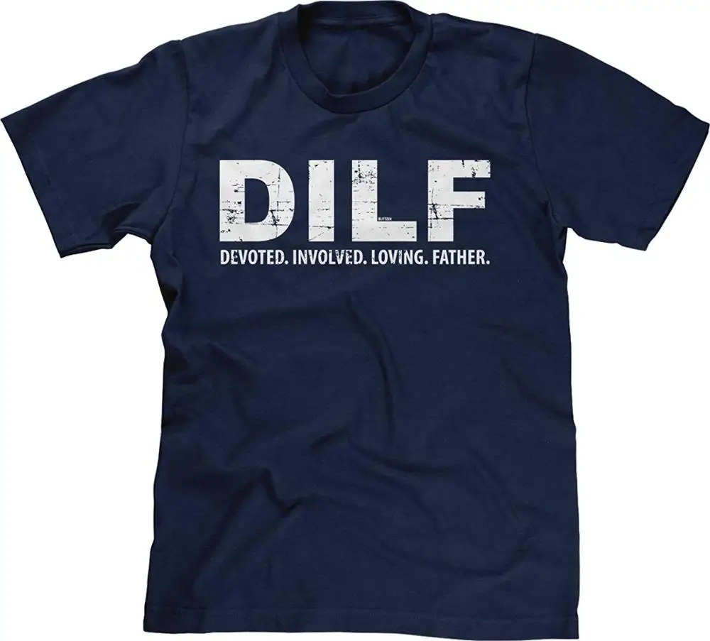Мужская Футболка DILF Посвятила Участие Любящий Отец Футболка|men t-shirt|t-shirt ment-shirt