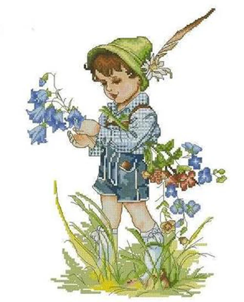 Needlework,DIY Cross Stitch,Sets For Embroidery kits,11CT&14CT,Flowers of the boy
Needlework,DIY Cross Stitch,Sets For Embroidery kits,11CT&14CT,Flowers of the boy