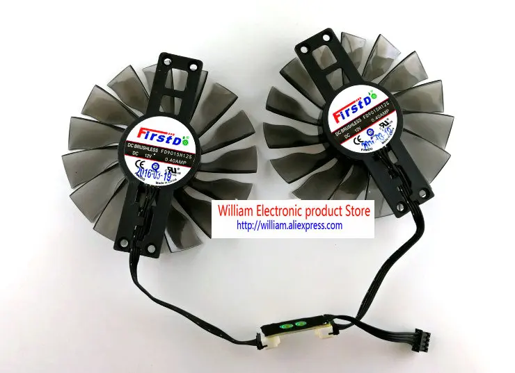 Original FD9015H12S 12V 0.4A for Maxsun GTX970 GTX960 Gaphics card GPU Cooler 90MM cooling fan
Original FD9015H12S 12V 0.4A for Maxsun GTX970 GTX960 Gaphics card GPU Cooler 90MM cooling fan