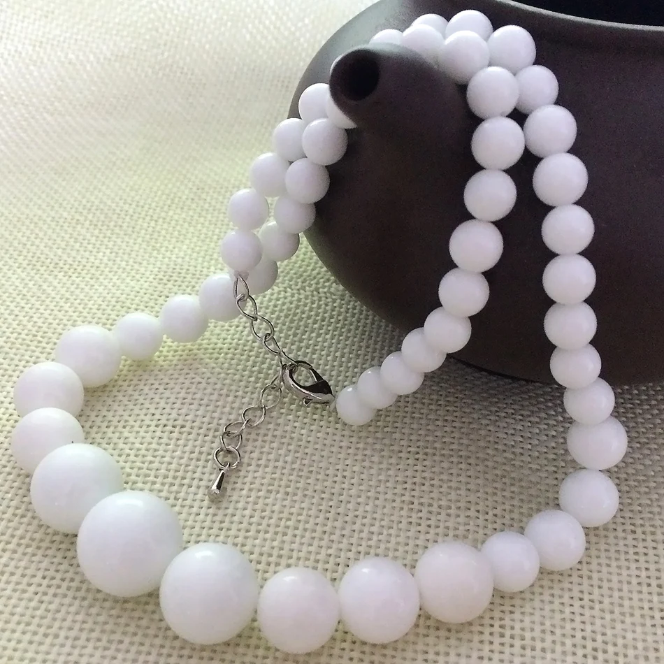 European style 6-14mm natural stone white gems shell round beads tower necklace chain choker for women jewelry 18inch GE1225
European style 6-14mm natural stone white gems shell round beads tower necklace chain choker for women jewelry 18inch GE1225