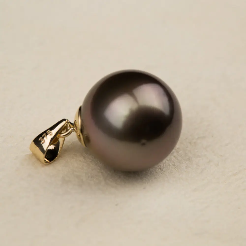 Free Shipping Lustrous 12.05mm Round Purple Tahitian Cultured Pearl Pendant 9k Yellow Gold #0207
Free Shipping Lustrous 12.05mm Round Purple Tahitian Cultured Pearl Pendant 9k Yellow Gold #0207