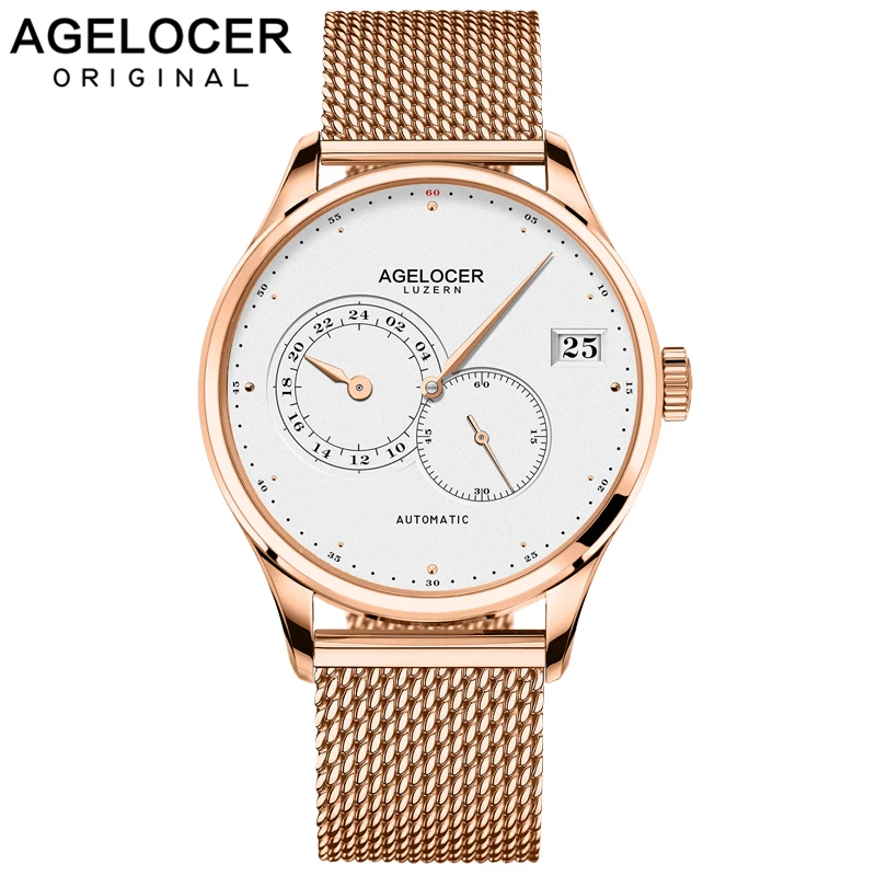 AGELOCER Swiss Self Wind Automatic Mechanical Watches Men Gold Plated 316L Stainless Steel Watch Waterproof Relogio Masculino
AGELOCER Swiss Self Wind Automatic Mechanical Watches Men Gold Plated 316L Stainless Steel Watch Waterproof Relogio Masculino