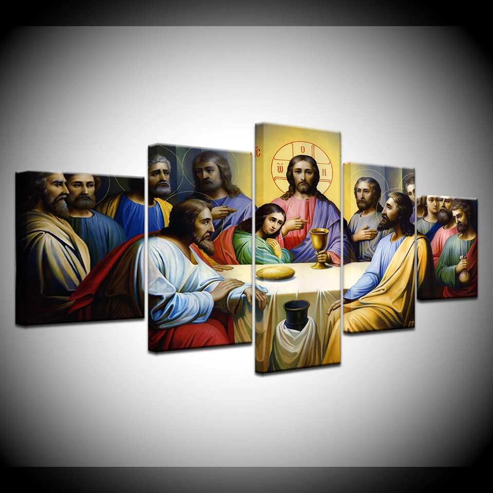 The Last Supper free shipping 5 piece Wallpapers modern Modular Poster art Canvas painting for Living Room Home Decor
The Last Supper free shipping 5 piece Wallpapers modern Modular Poster art Canvas painting for Living Room Home Decor