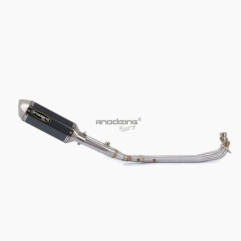 Full Exhaust System Slip on With Carbon Fiber Muffler For Yamaha YP500 T-MAX500 TMAX 500 2001 2002 2003 2004 2005-2007 | Автомобили и
