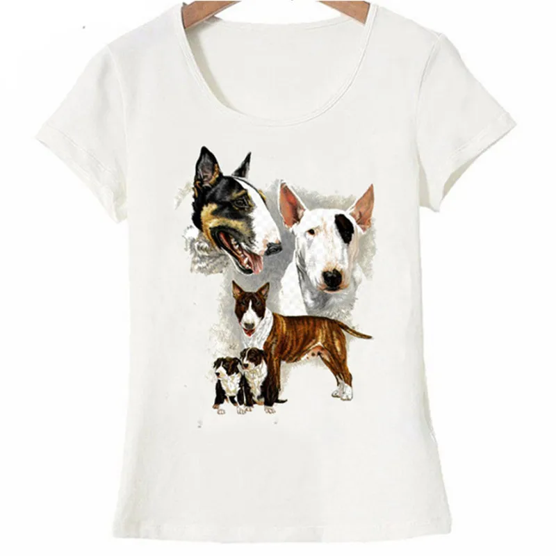 Художественная футболка I Love my friend Bull Terrier летняя женская забавная с коротким