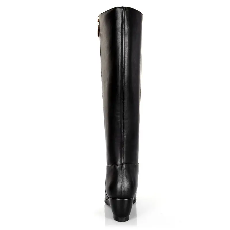 ASUMER 2020 popular matel zipper solid knee high boots round toe wedge women boots high quality pu+genuine leather boots
ASUMER 2020 popular matel zipper solid knee high boots round toe wedge women boots high quality pu+genuine leather boots