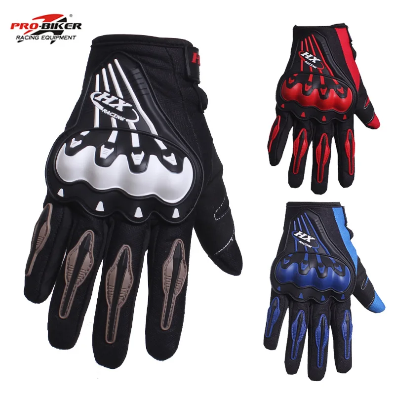 

Pro-biker Motorcycle Full Finger HX Gloves Riding Cycling Protective Gears Gants Moto Luvas 3 colors Motocross HX Racing Glove