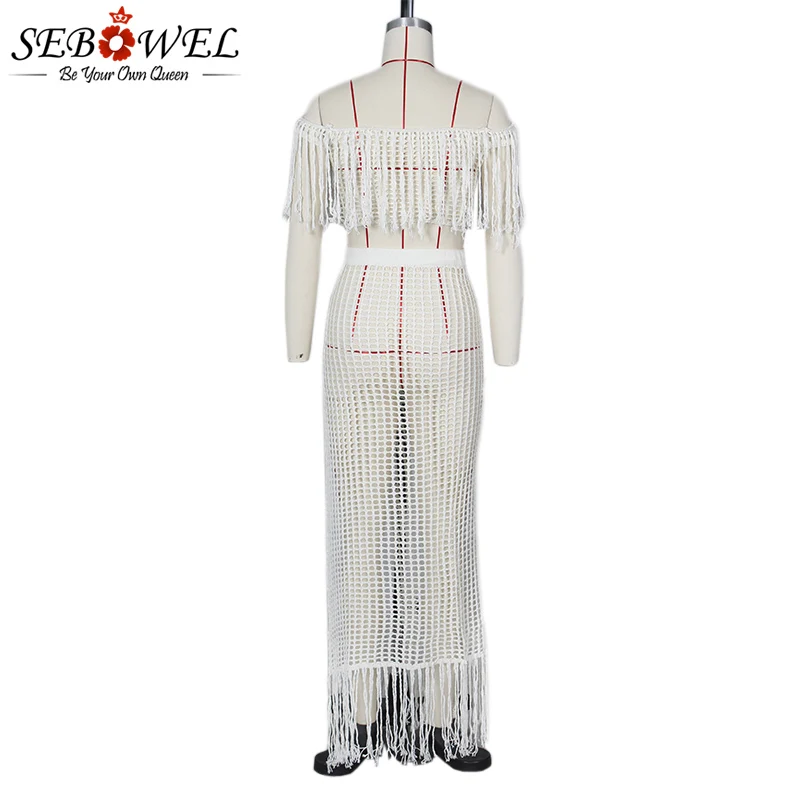 SEBOWEL 2019 Sexy Women Summer Lace Black White Red Tassel Mesh One Shoulder Sleeveless Beach Dress Cover Up Robe De Plage
SEBOWEL 2019 Sexy Women Summer Lace Black White Red Tassel Mesh One Shoulder Sleeveless Beach Dress Cover Up Robe De Plage