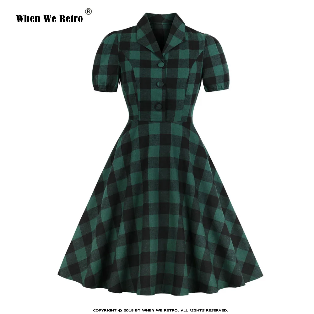 When We Retro Plaid Dress Short Sleeve Cotton Women Summer Dresses VD1028 Green 50s 60s Vintage Dress robe ete femme
When We Retro Plaid Dress Short Sleeve Cotton Women Summer Dresses VD1028 Green 50s 60s Vintage Dress robe ete femme