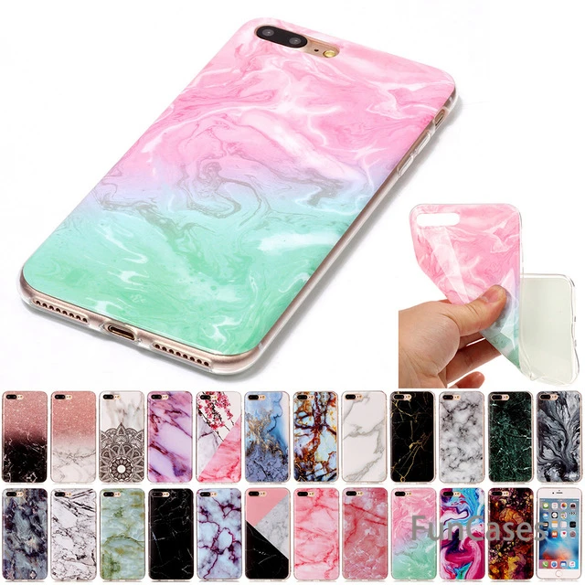 Мрамор узор силиконовый мягкий ТПУ покрытие для чехла iPhone 8 Plus 7 6 S 5 5S SE 5C 4 4S iPod touch