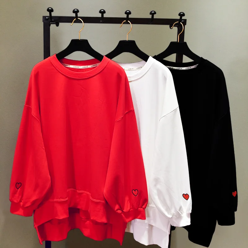 Medium-long Female Loose Tops New Spring Fashion Embroidery Solid Color Women Pullovers Top Loose Students Sweatshirts
Medium-long Female Loose Tops New Spring Fashion Embroidery Solid Color Women Pullovers Top Loose Students Sweatshirts