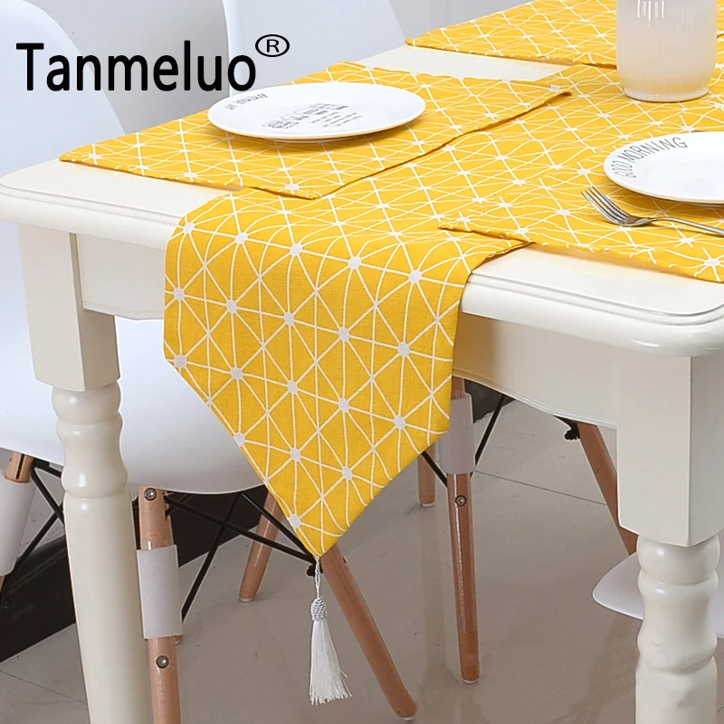 Yellow table runners modern linen cotton table runner european style table cloth mat for home wedding party christmas decoration
Yellow table runners modern linen cotton table runner european style table cloth mat for home wedding party christmas decoration