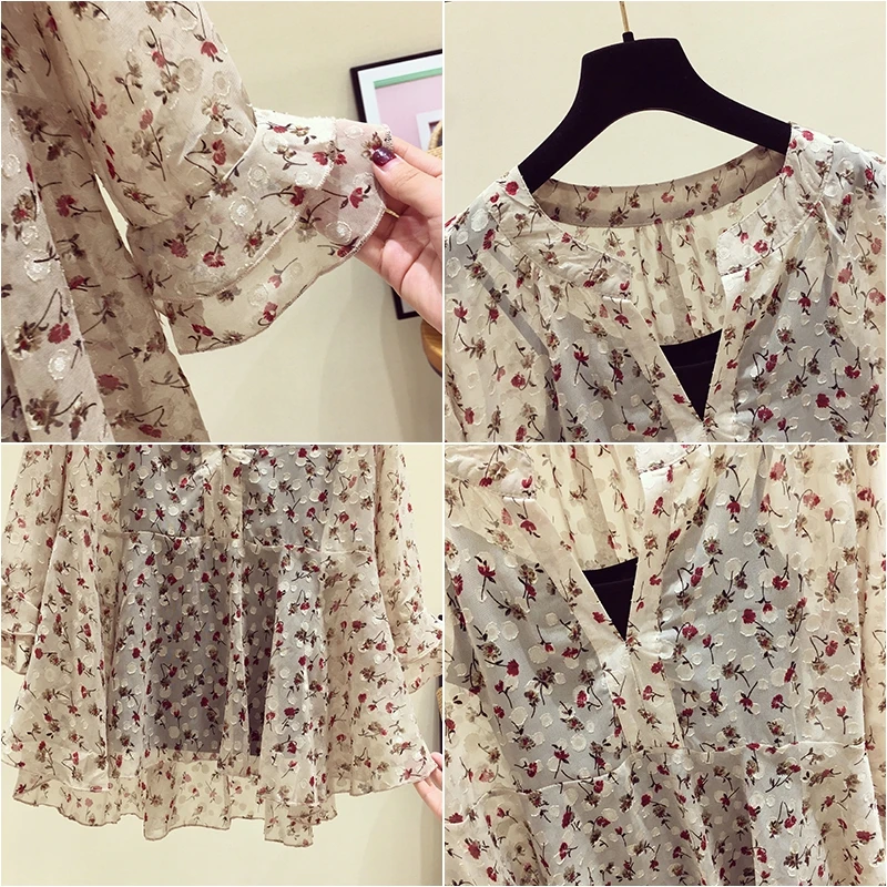 blusas mujer de moda 2021 womens clothing print chiffon blouse women short sleeves shirts Two-piece Suite blouse women 4612 50
blusas mujer de moda 2021 womens clothing print chiffon blouse women short sleeves shirts Two-piece Suite blouse women 4612 50