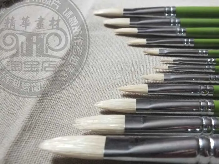 515# advanced bristle hair oil painting brushes set green long rod gouache brush set art supplies 12pcs/lot
515# advanced bristle hair oil painting brushes set green long rod gouache brush set art supplies 12pcs/lot