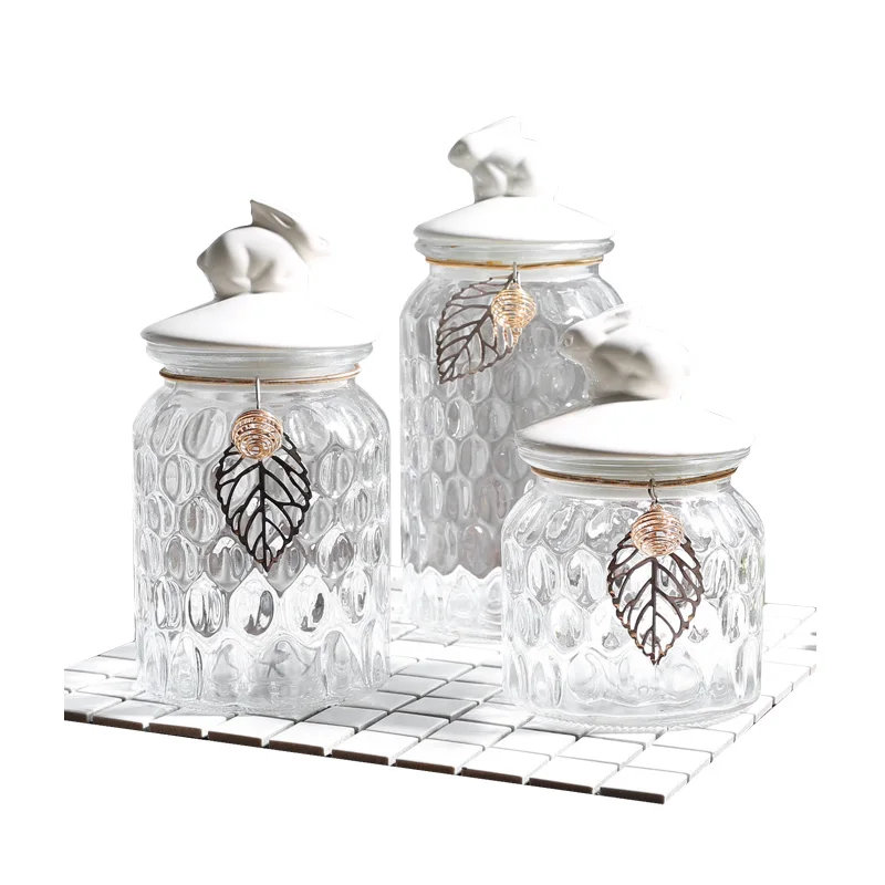 Transparent Ceramics Cover Glass Candy Cans Creative Wedding Decoration Bottles Furnishing Articles Contained Storage
Transparent Ceramics Cover Glass Candy Cans Creative Wedding Decoration Bottles Furnishing Articles Contained Storage