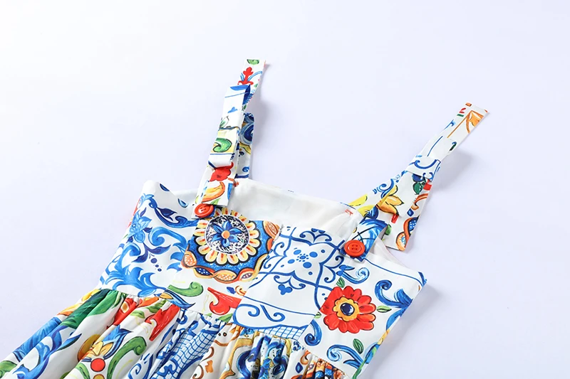 Fashion Runway Summer Dress 2019 New Women's Bow Spaghetti Strap Backless Blue and White Porcelain Floral Print Long Dress
Fashion Runway Summer Dress 2019 New Women's Bow Spaghetti Strap Backless Blue and White Porcelain Floral Print Long Dress