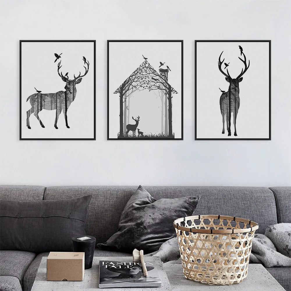 Nordic Black And White Deer Animal House Silhouette A4 Poster Modern Abstract Wall Art Print Canvas Painting Home Decoration
Nordic Black And White Deer Animal House Silhouette A4 Poster Modern Abstract Wall Art Print Canvas Painting Home Decoration