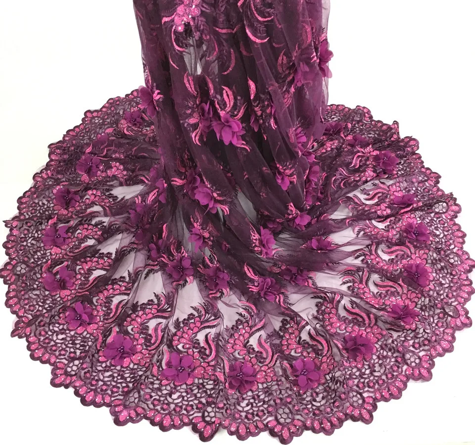 African Lace Fabric 3D Flower High Quality 2019 French Tulle Lace Fabric Appliqued Nigerian Net Lace For Wedding Dress KHX08A
African Lace Fabric 3D Flower High Quality 2019 French Tulle Lace Fabric Appliqued Nigerian Net Lace For Wedding Dress KHX08A