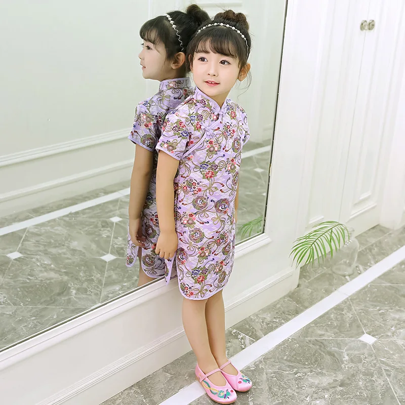 Girl Cheongsams Dress Chinese Traditional Costumes Butterfly&Bird Tang Suit Embroidery Tight Bodycon Baby Girls Kimono Dress
Girl Cheongsams Dress Chinese Traditional Costumes Butterfly&Bird Tang Suit Embroidery Tight Bodycon Baby Girls Kimono Dress