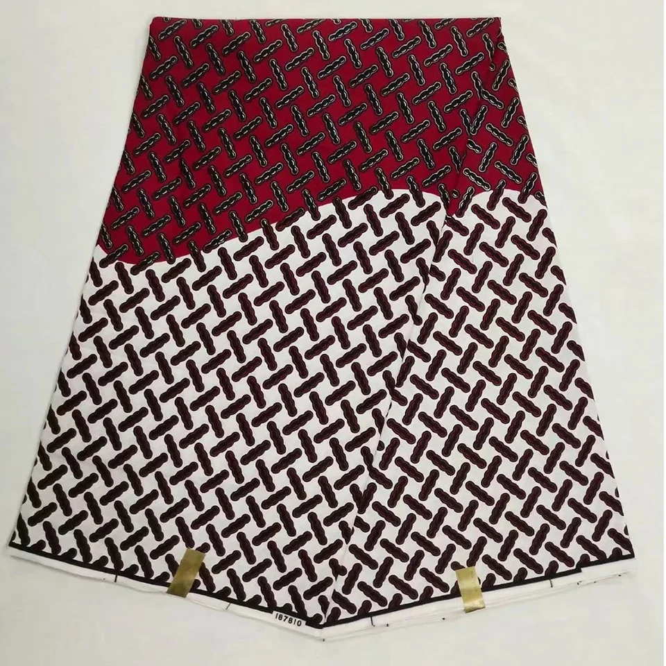 New African Fabrics High Quality Wax Block Print Kitenge Dress Fabric In Red and White 6 Yards Whole NAW-64
New African Fabrics High Quality Wax Block Print Kitenge Dress Fabric In Red and White 6 Yards Whole NAW-64