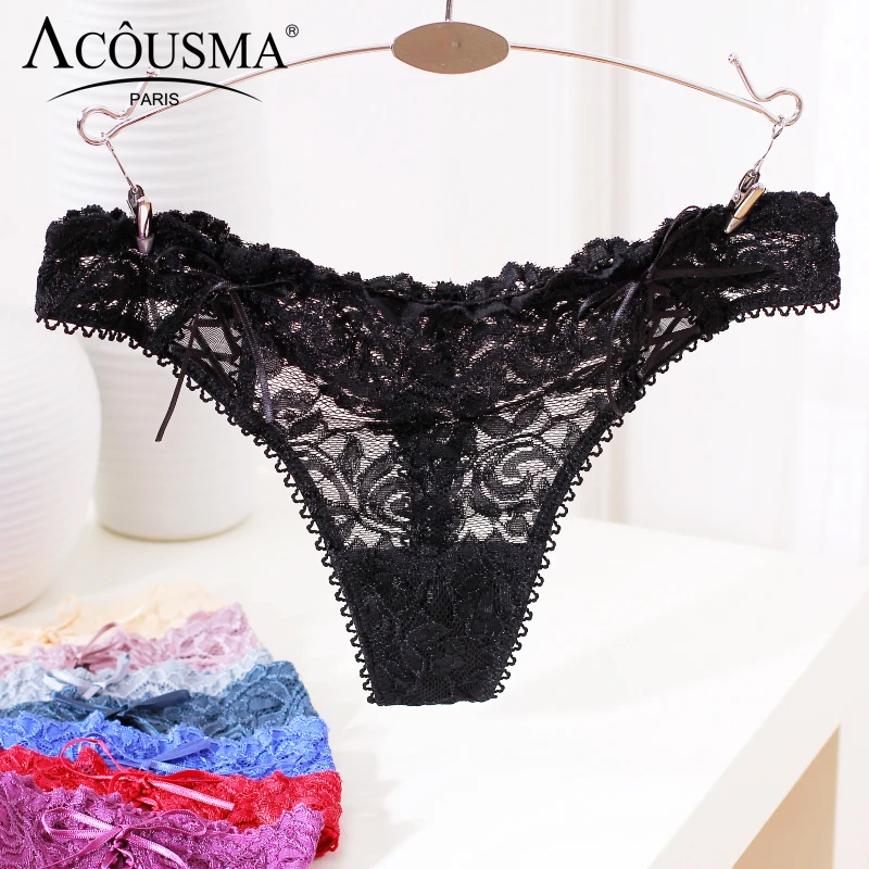 ACOUSMA Sexy G-String Soft Floral Lace Hollow Out Women Underwear Panties Lace Up Female T Back Thongs Seamless 8Colors Optional
ACOUSMA Sexy G-String Soft Floral Lace Hollow Out Women Underwear Panties Lace Up Female T Back Thongs Seamless 8Colors Optional