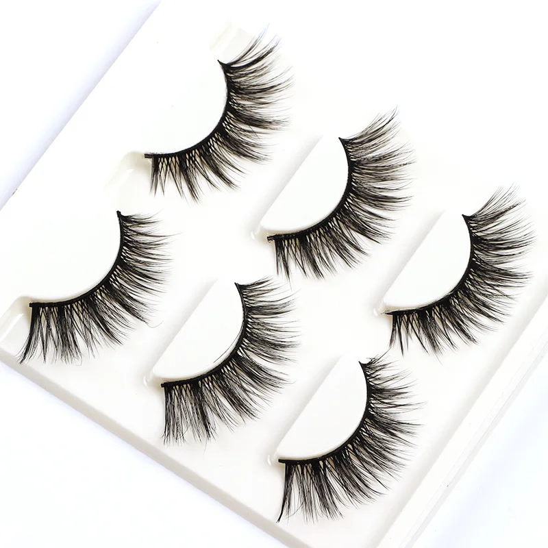 Hot Sale 1 Box 3 Pairs Natural Long Eye Lashes 3D Multi-layer Curling Cross False Eyelashes Daily Makeup Tools Fake Eyelashes 
Hot Sale 1 Box 3 Pairs Natural Long Eye Lashes 3D Multi-layer Curling Cross False Eyelashes Daily Makeup Tools Fake Eyelashes
