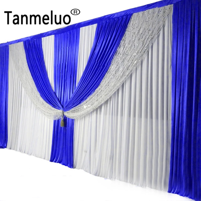 10x20FT/3x6M Royal Blue Swags Silver Sequin Wedding Backdrop Drapery Luxury Ice Silk Stage Background Curtain Event Party Decor
10x20FT/3x6M Royal Blue Swags Silver Sequin Wedding Backdrop Drapery Luxury Ice Silk Stage Background Curtain Event Party Decor