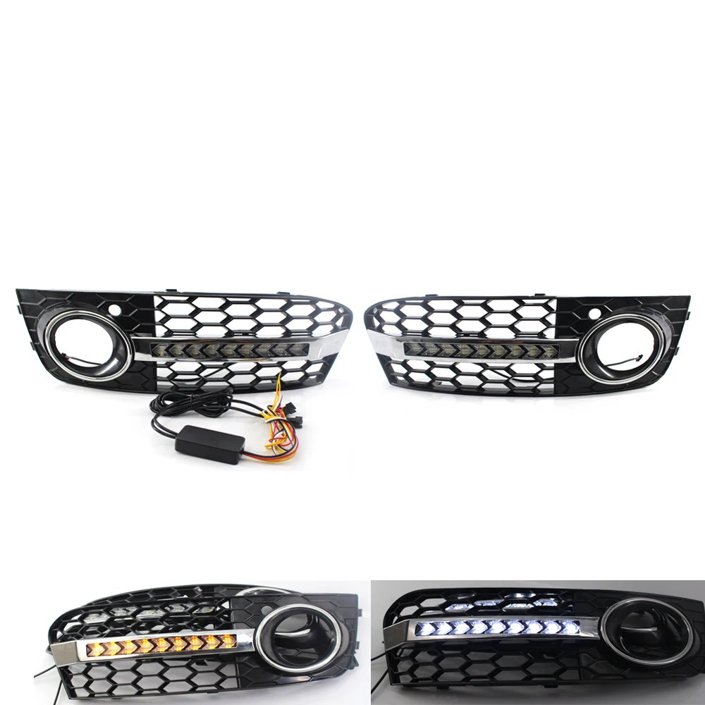 Flowing LED Honeycomb Mesh Grille Grill Fog Light Lamp Turn Signal DRL For AUDI A4 B8 09-11 For Standard Bumpers Only
Flowing LED Honeycomb Mesh Grille Grill Fog Light Lamp Turn Signal DRL For AUDI A4 B8 09-11 For Standard Bumpers Only